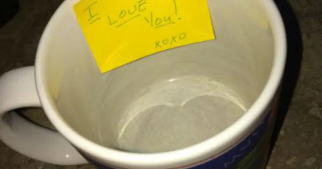 Un biglietto d’amore tutte le mattine insieme al caffè