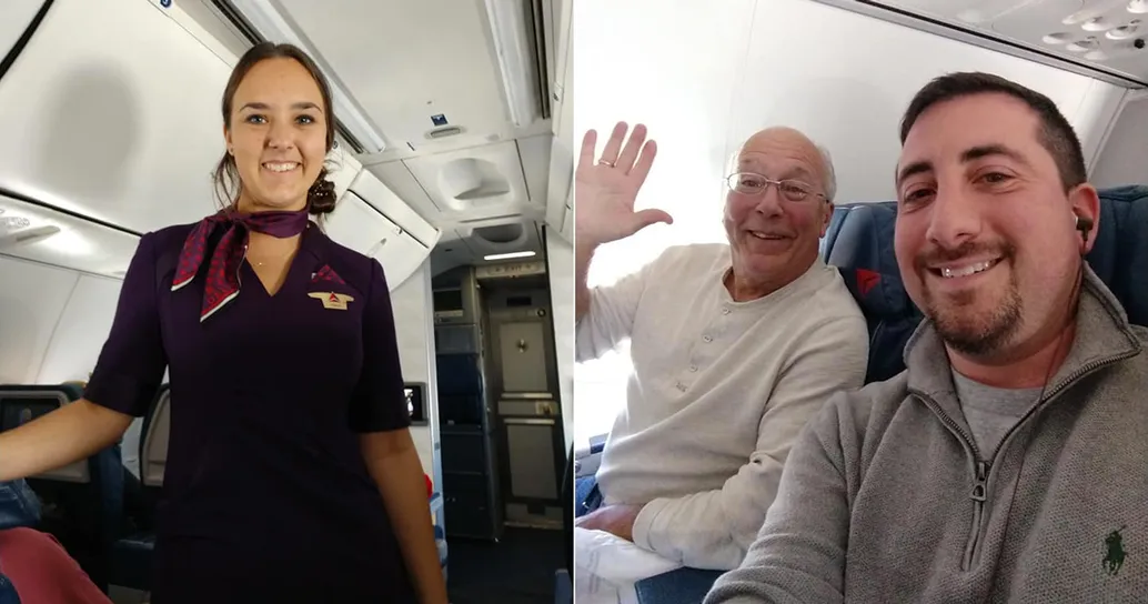 Lavora come hostess il giorno di Natale, il padre prenota i voli e la segue in tutti i suoi viaggi