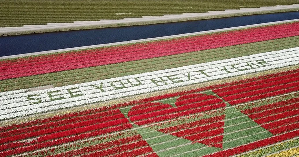 Il messaggio con i tulipani dall’Olanda ai turisti “ci rivediamo l’anno prossimo”