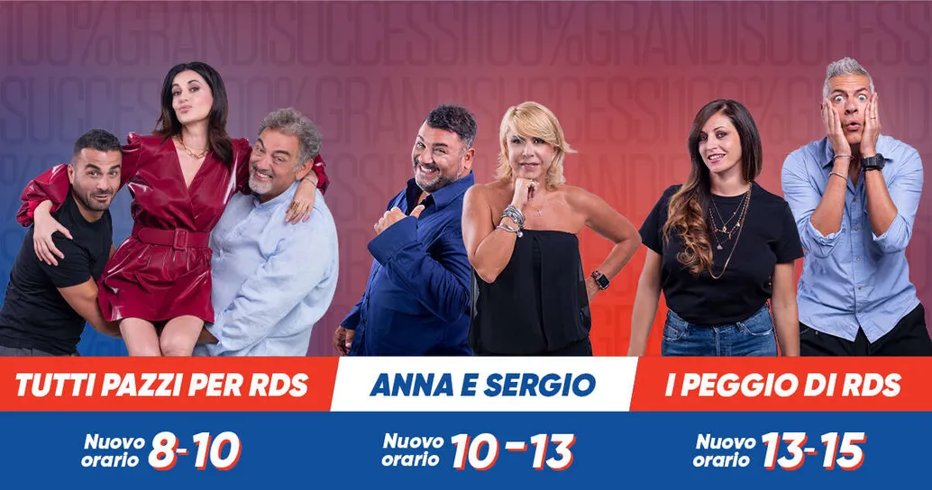 Tutti Pazzi per RDS, Anna e Sergio e Giovanni e Petra: da lunedì on-air con un nuovo orario