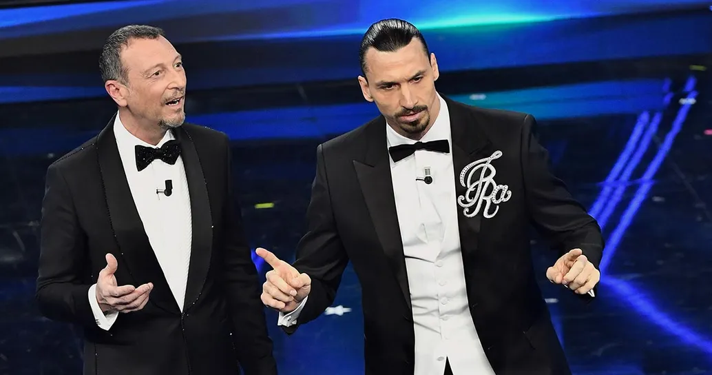 Il festival di Sanremo secondo Ibrahimović: la gag con Amadeus è esilarante
