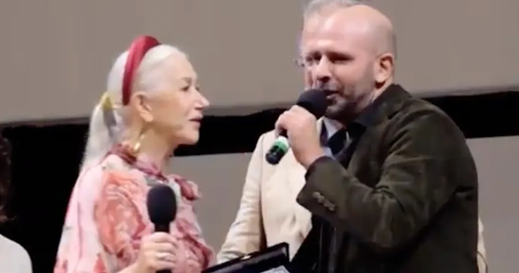 Checco Zalone, show a sorpresa per Helen Mirren sul palco del Bifest 2021