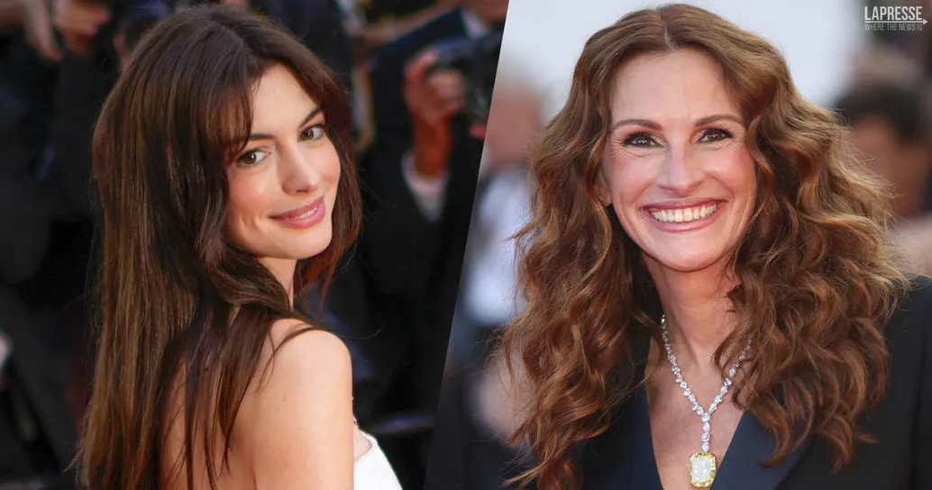 Cannes 2022, Anne Hathaway e Julia Roberts conquistano il red carpet con il look “al naturale”