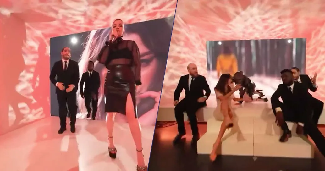 Emma Marrone cade sul palco de “Le iene”: ecco la reazione di Belen Rodriguez