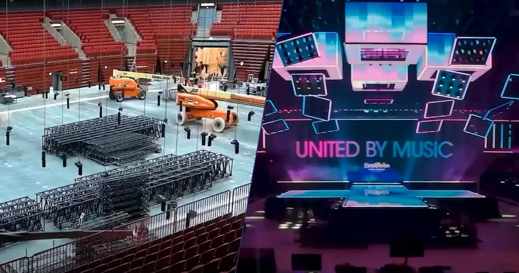 Completato il montaggio dell’impressionante palco dell’Eurovision 2024: il video ti stupirà