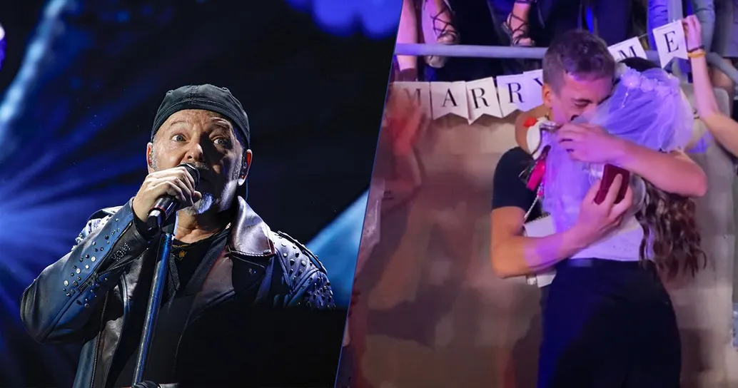 Proposta di matrimonio al concerto di Vasco a Bari: lei dice sì e lui scoppia in lacrime dalla gioia, il video