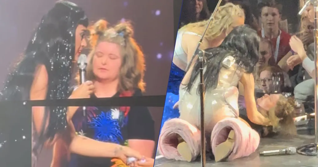 Una fan sale sul palco, guarda Katy Perry e sviene: il video virale dal Lifetimes Tour