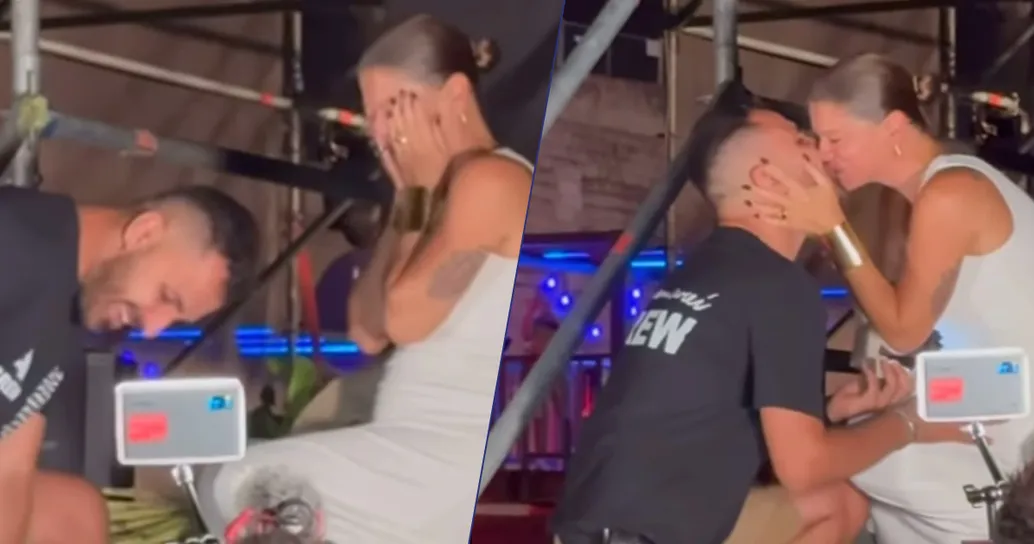 Alessandra Amoroso riceve la proposta di matrimonio a sorpresa: il video del “Sì” al compagno Valerio Pastore mentre scoppia in lacrime
