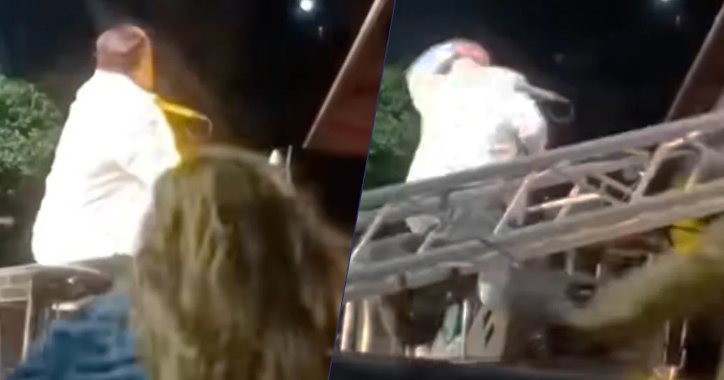 Panico vero al concerto di Raphael Gualazzi: crolla una struttura di metallo e lui si salva per un soffio, il video