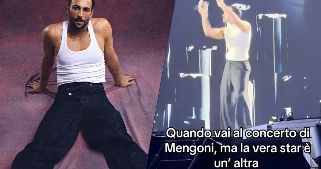 L’addetto alla sicurezza ruba la scena a Marco Mengoni: il video diventa virale