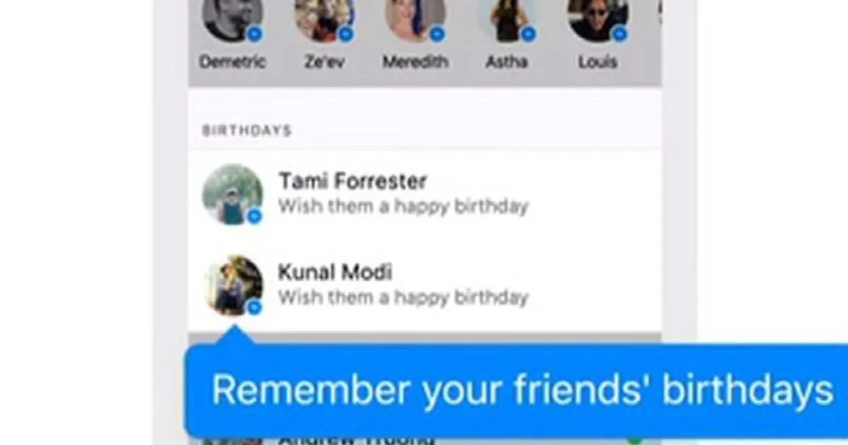 Facebook potenzia Messenger la chat ci ricorda i compleanni