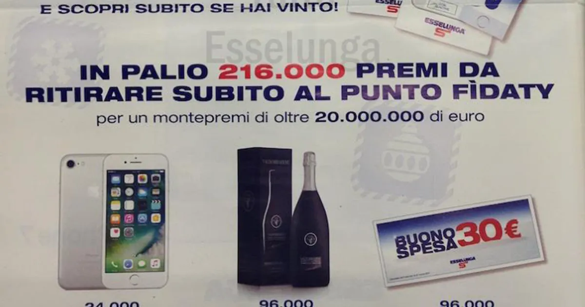 1000 iPhone7 al giorno ecco come funziona il concorso Esselunga