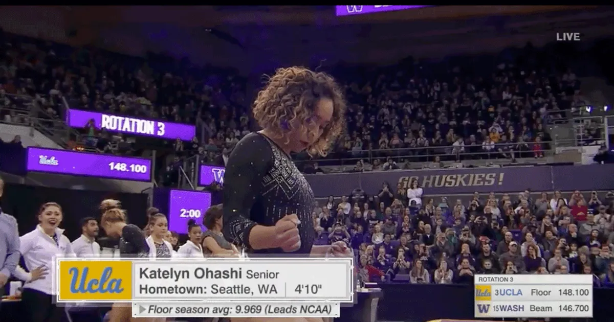 La ginnasta Katelyn Ohashi stupisce ancora unaltra esibizione perfetta