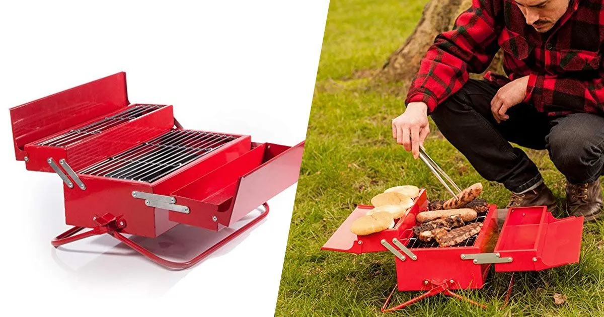 Come fare il barbecue la brace con la cassetta degli attrezzi