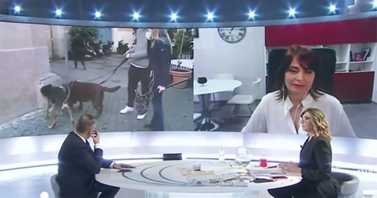 Myrta Merlino a Laria che tira Ma quelli sono i miei cani