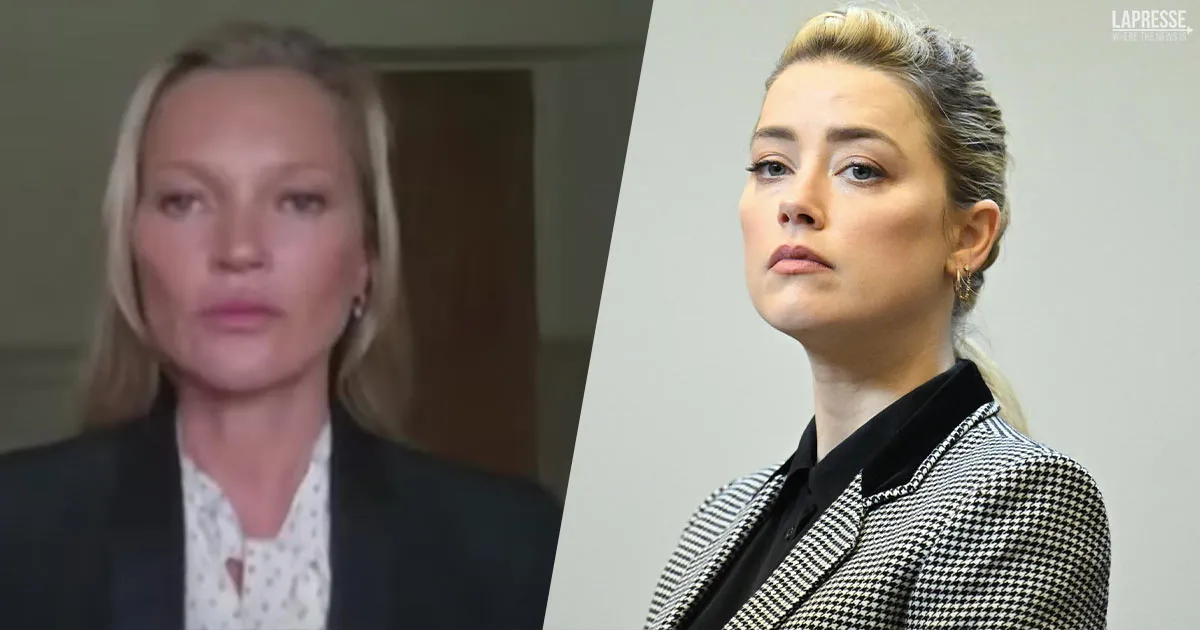 Kate Moss smentisce Amber Heard in tribunale Johnny Depp non l8217ha mai spinta