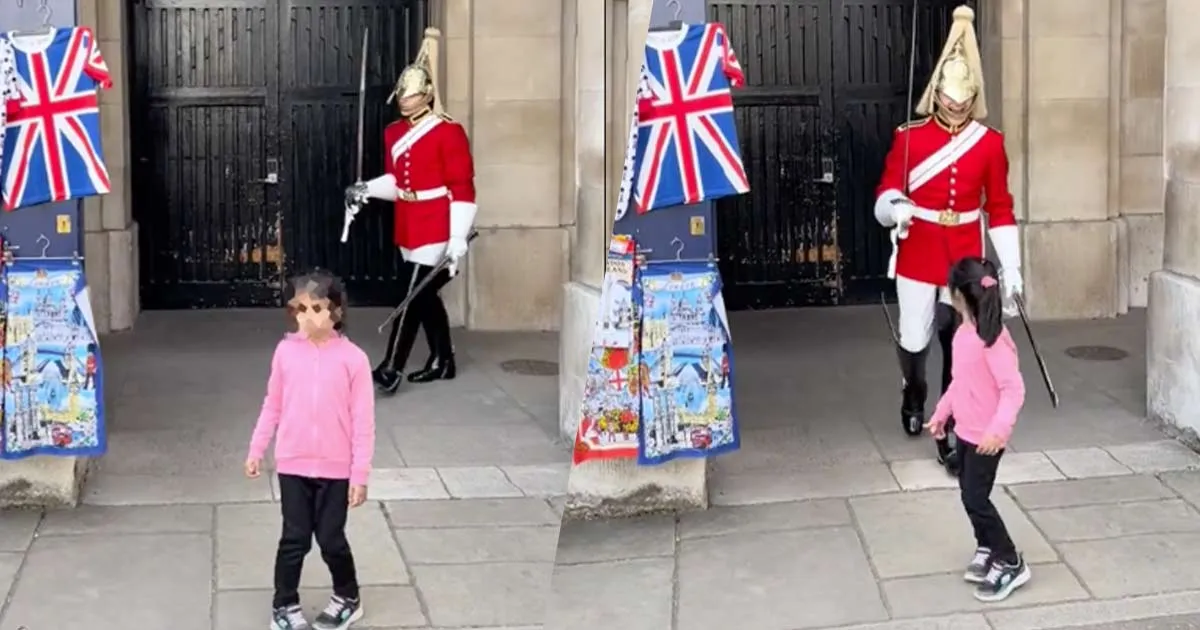 La guardia reale urla alla bambina che scappa impaurita il video diventa virale