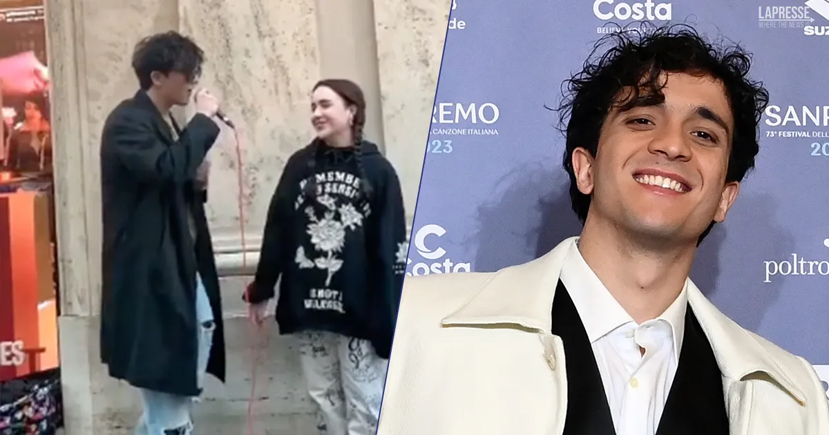 Artista di strada canta Tango Tananai le passa davanti e si ferma a cantare insieme il video