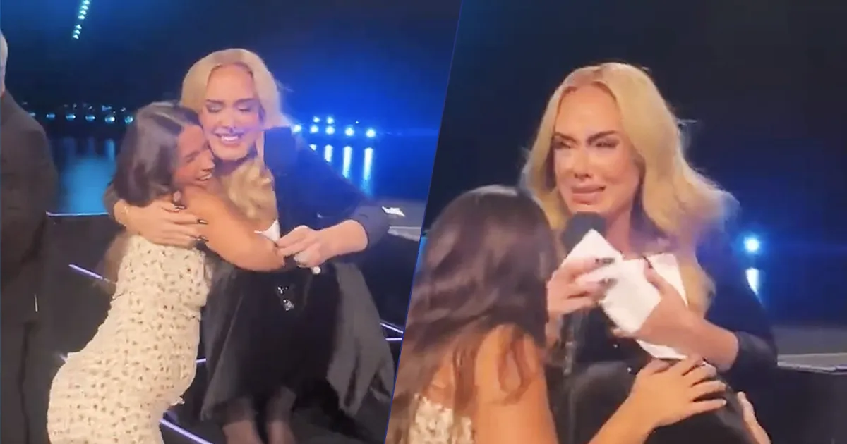 Adele scoppia in lacrime dopo il gender reveal al suo concerto il video
