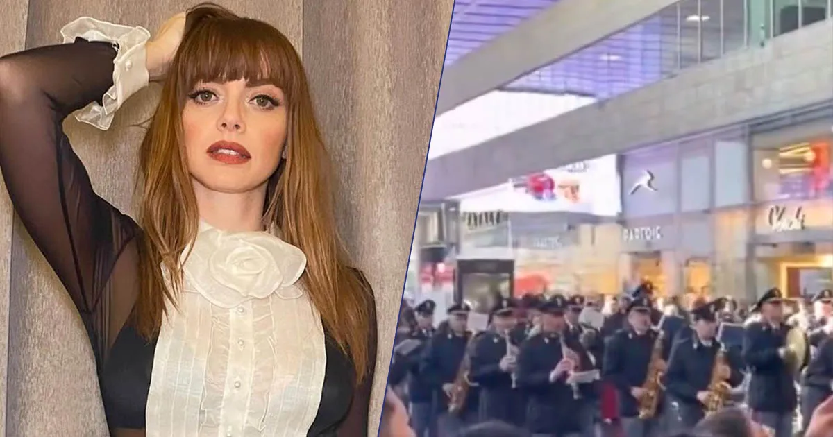 La banda della polizia suona Mon Amour di Annalisa tra lo stupore dei passanti
