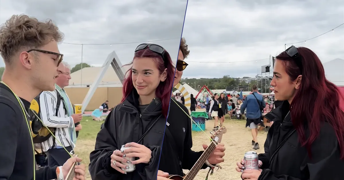 La reazione di Dua Lipa a un musicista di ukulele diventa virale il video