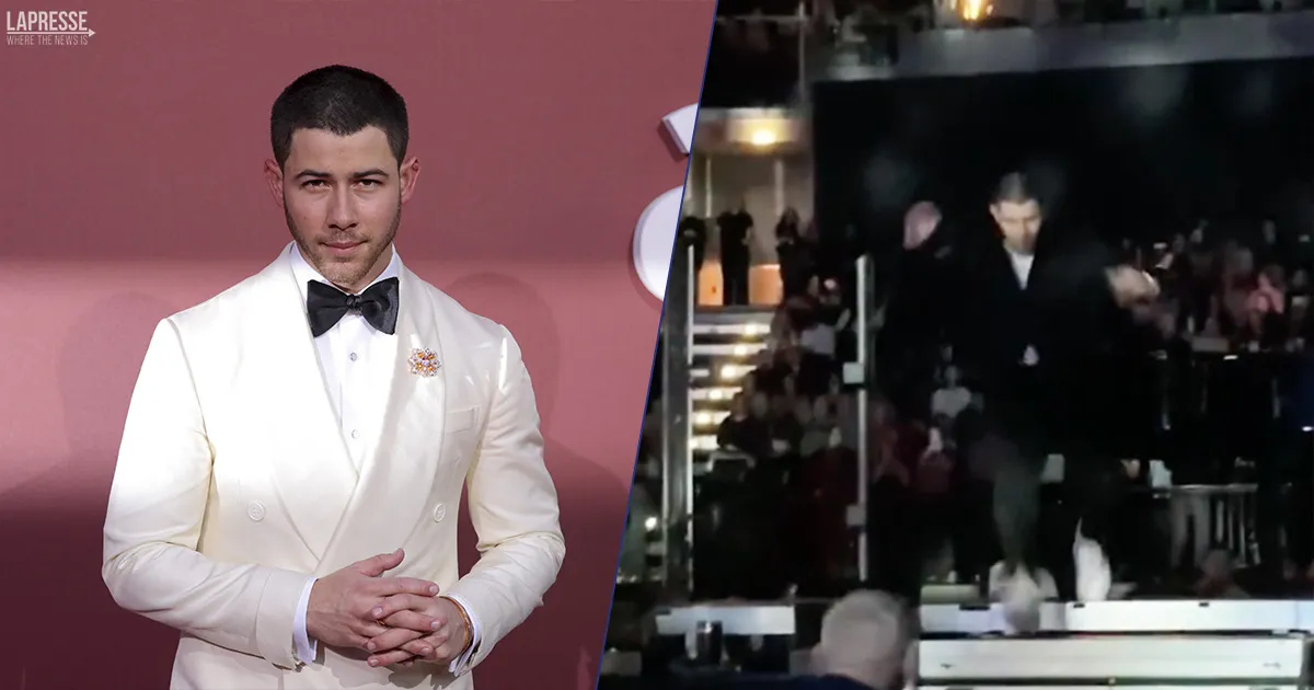 Attimi di paura per Nick Jonas lascia il palco quando vede un laser puntato contro di lui il video