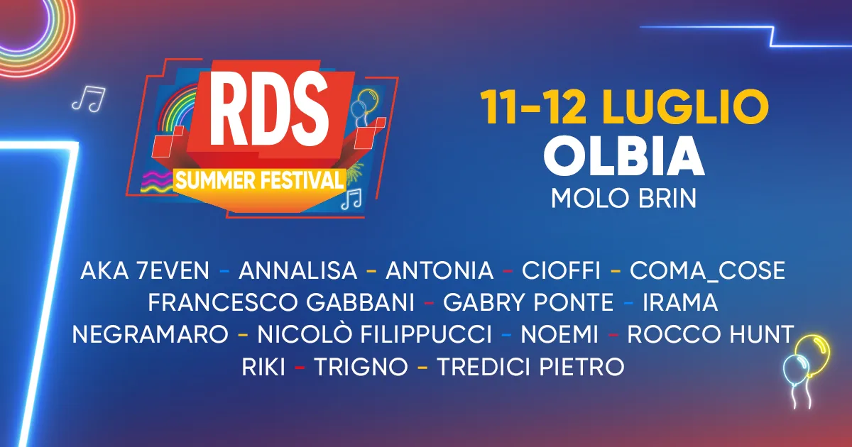 RDS Summer Festival 2025 i cantanti e tutte le info dellevento a Olbia