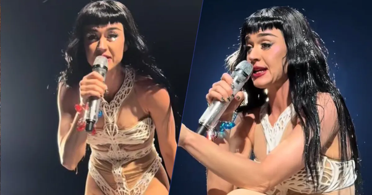 Katy Perry sul palco fa una scenata di gelosia contro un fan Orlando Bloom  mio stai alla larga il video