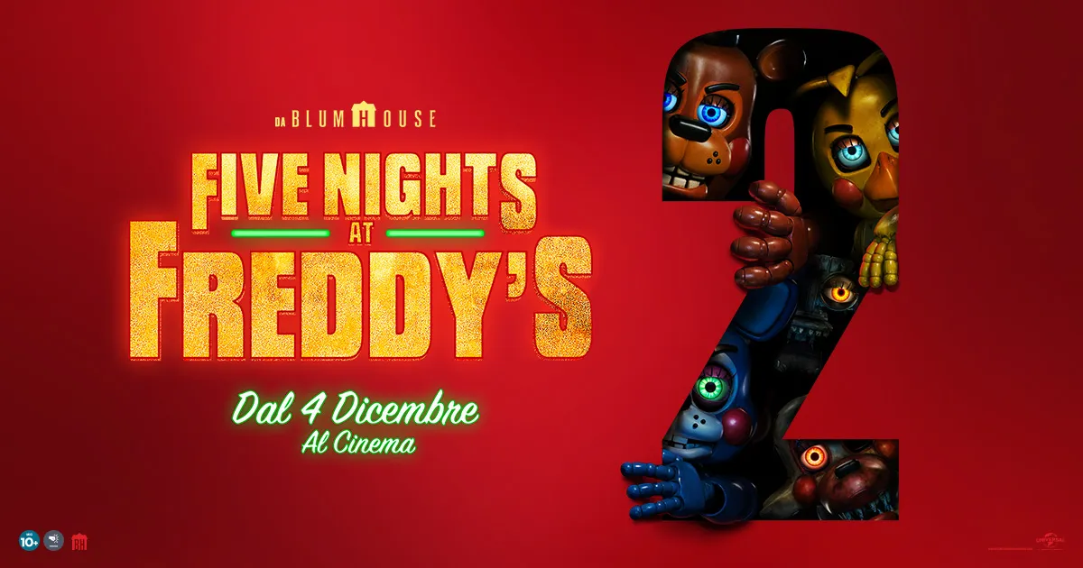 Five Nights at Freddy’s 2: il nuovo capitolo della saga horror, dal 4 dicembre al cinema