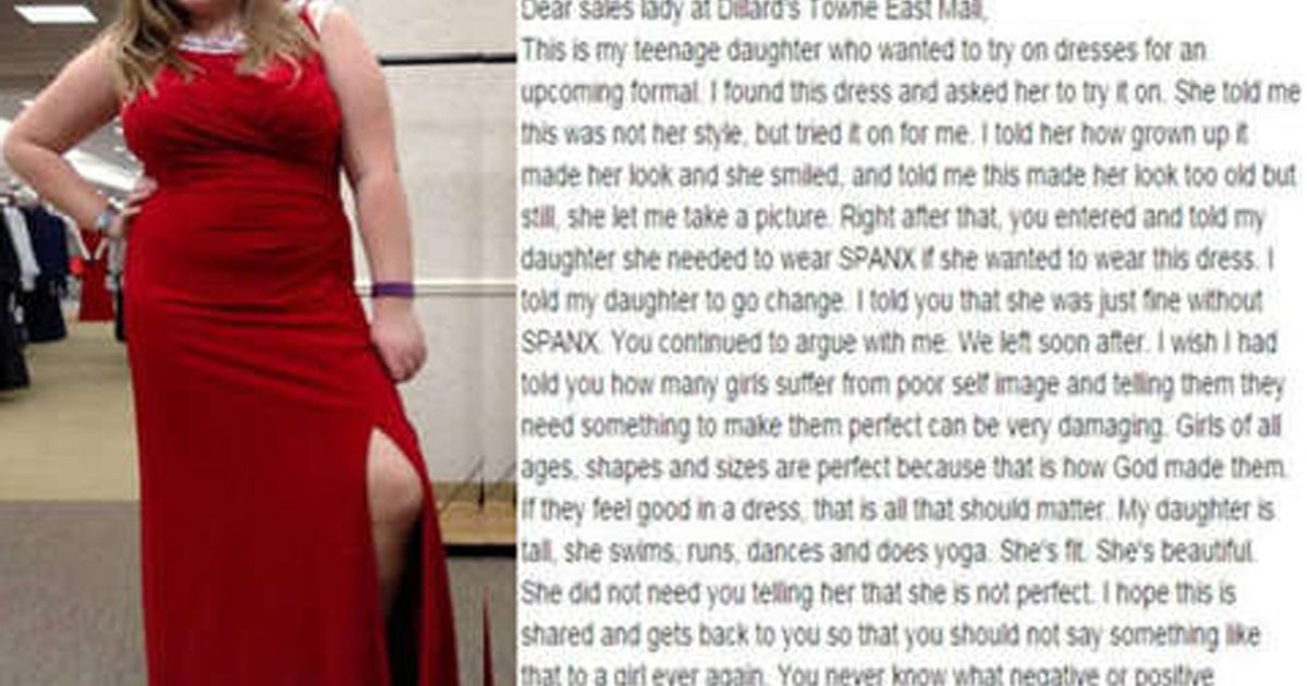 La commessa suggerisce la panciera a una ragazzina di 13 anni. La risposta della mamma…