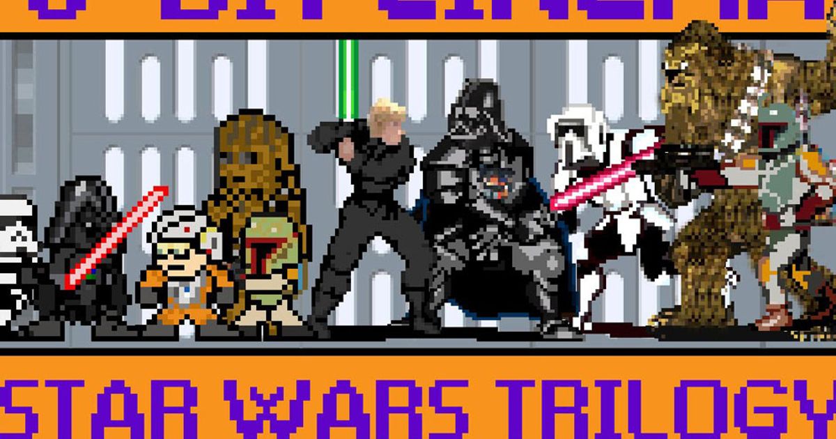 Nostalgia canaglia (e capacità di sintesi). Sei episodi di Star Wars in cinque minuti a 8-bit
