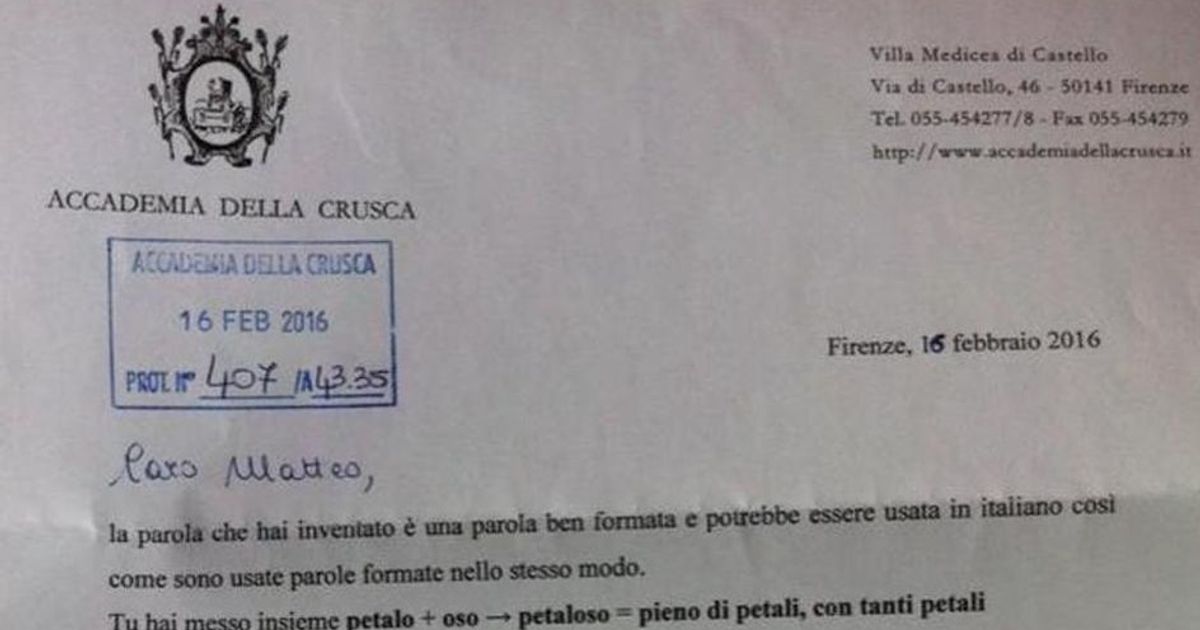 La rete (e la Crusca) pazzi di #petaloso, la parola inventata da Matteo (7 anni)