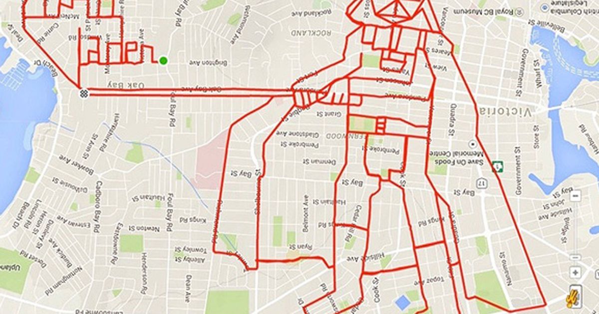 Ecco l’artista (ciclista) che usa la traccia GPS per creare delle opere d’arte