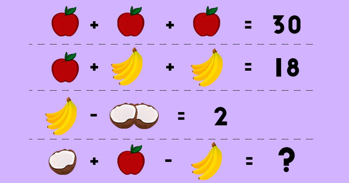 Il rompicapo della frutta…