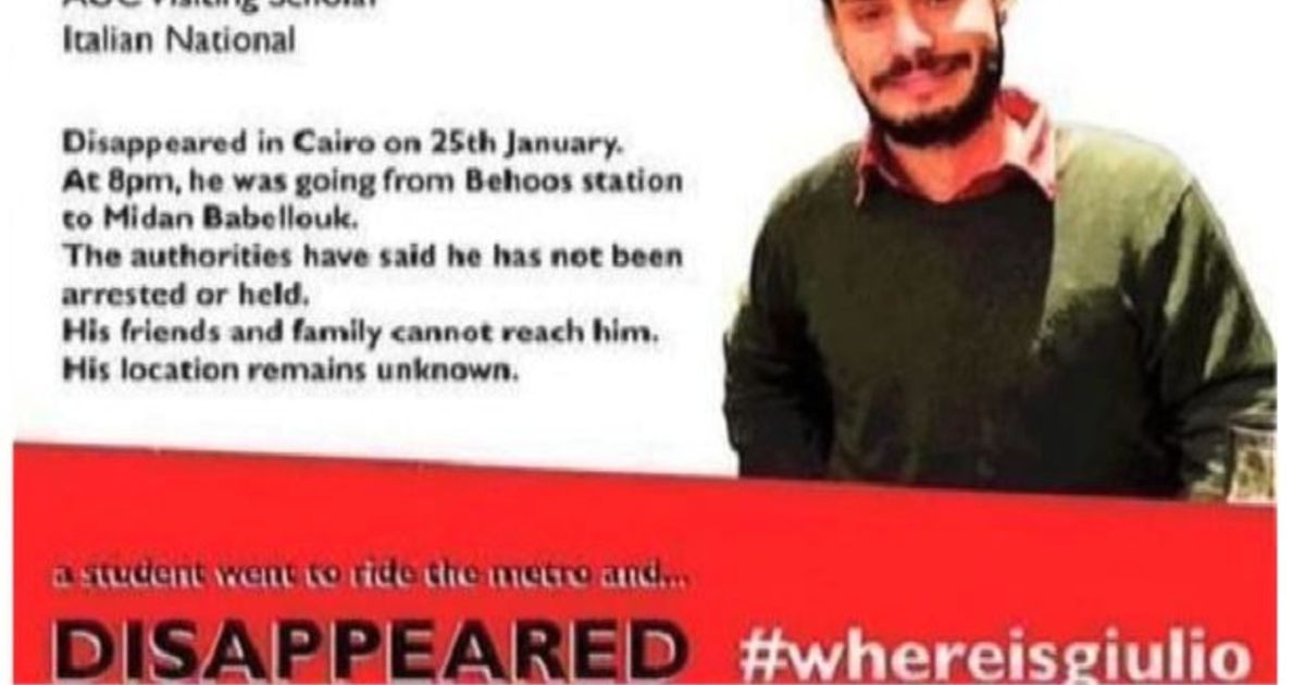 “Verità per Regeni”, Amnesty International lancia l’hashtag