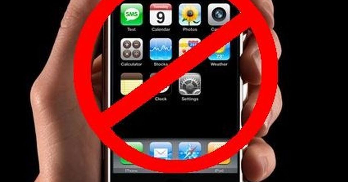 Divieto di smartphone in queste stanze