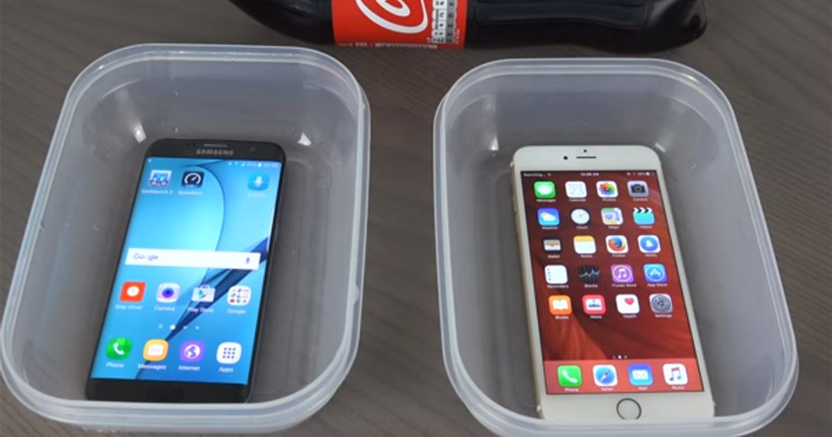 Galaxy S7 Edge vs 6S Plus: chi resisterà a Coca Cola e freezer?