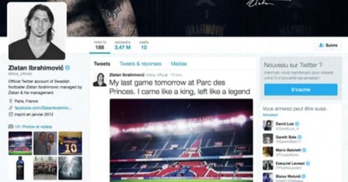Calcio, Ibrahimovic annuncia su Twitter l’addio al Psg