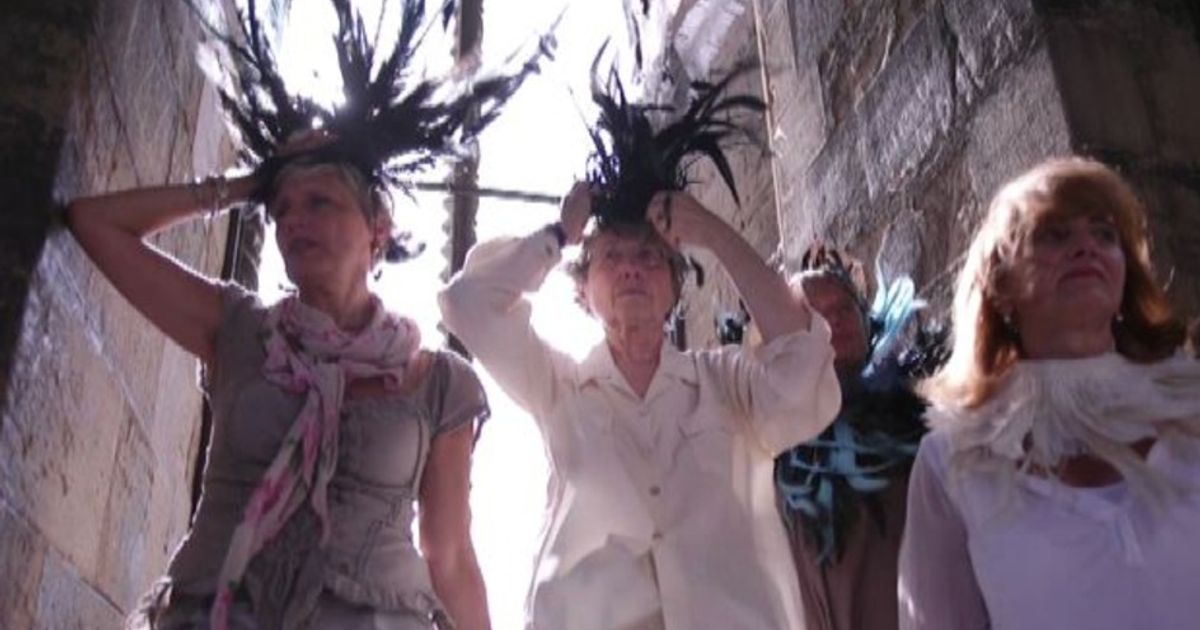 Un popolo di uccelli nel campanile di Giotto: è performance Piume