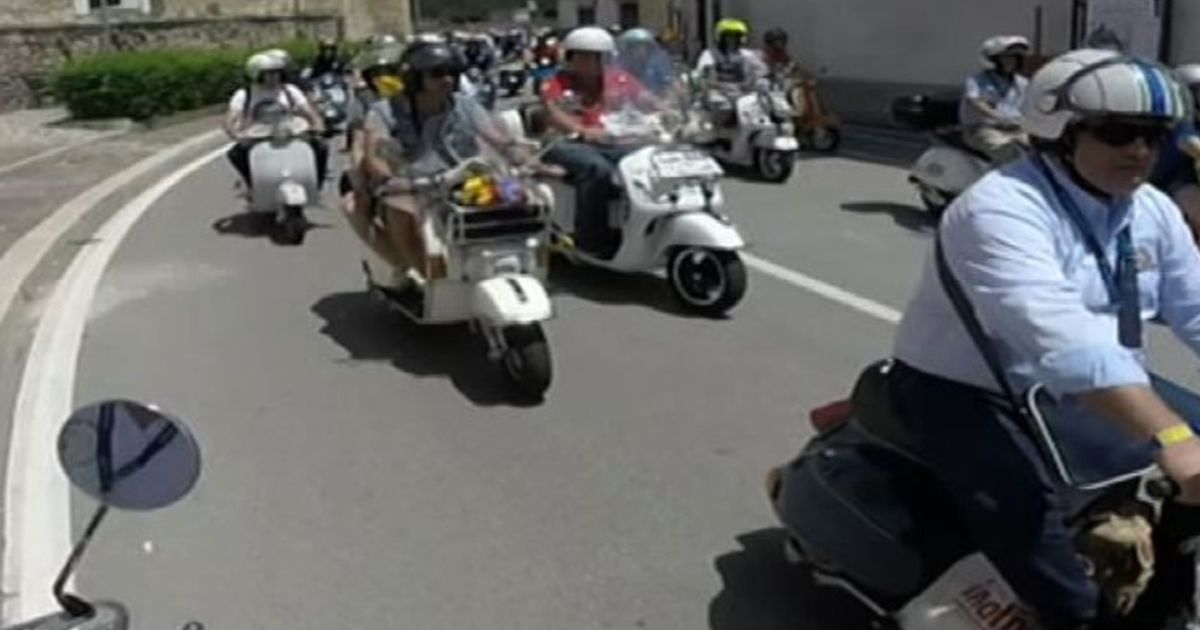 Tutti in Vespa il mega Raduno di 900 vespisti  a Popoli