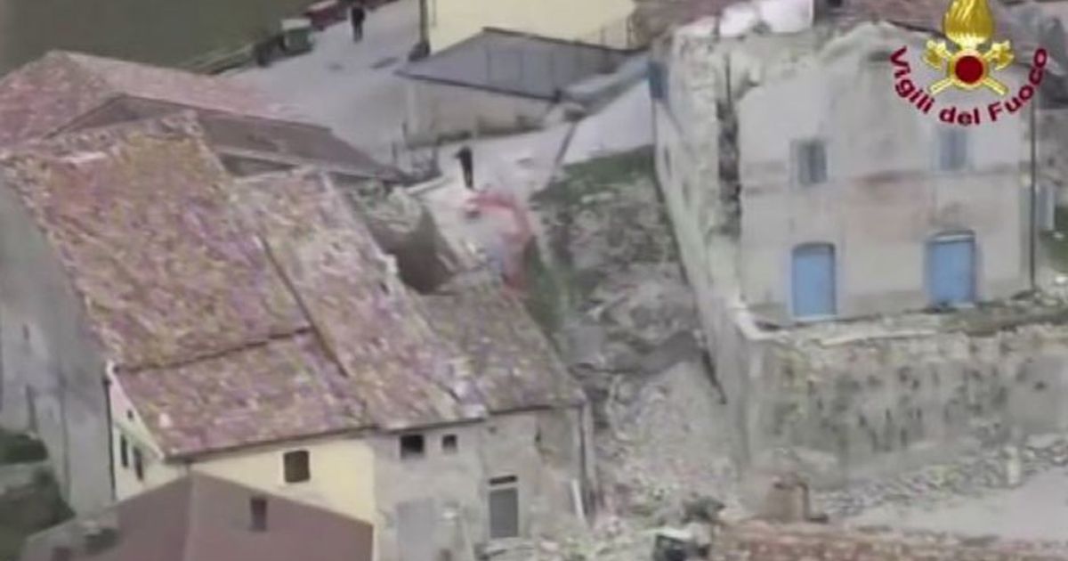 Il sisma in Centro-Italia: riprese aeree su Reatino e Perugino