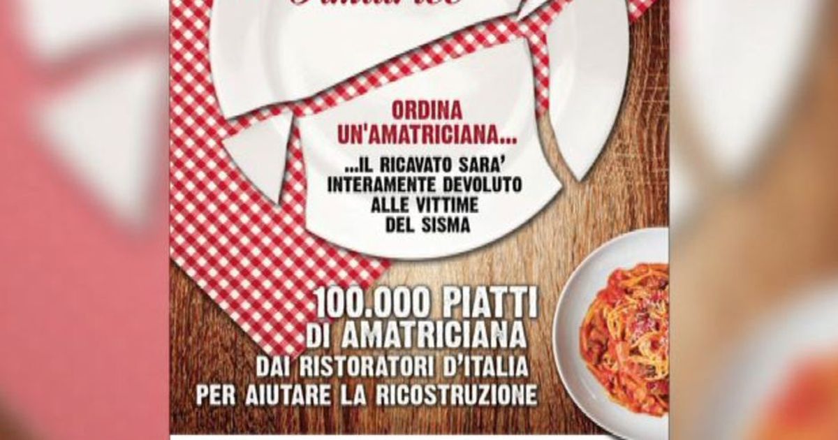 Aiuti dall’Italia e dall’estero: “Una Amatriciana per Amatrice”