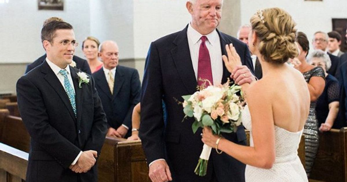 All’altare con il “cuore” di suo padre