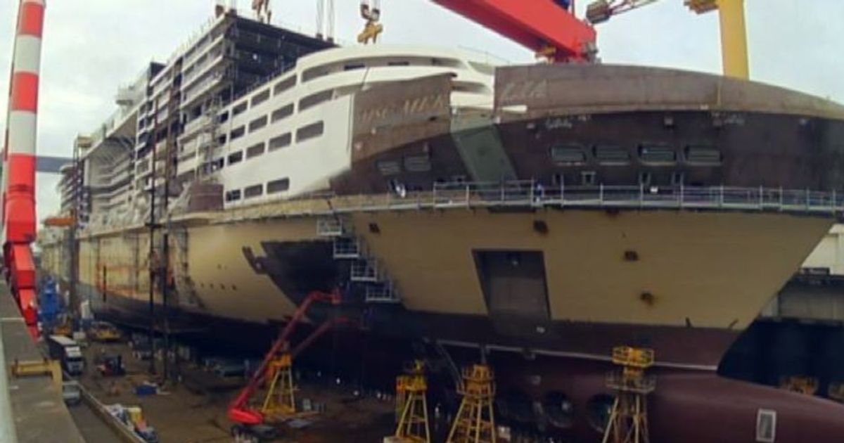 Dalla prima posa al galleggiamento: timelapse della mega nave MSC