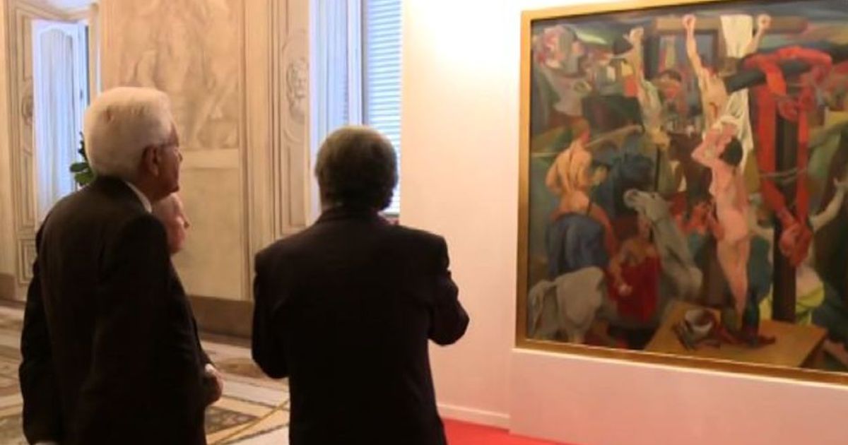 Il presidente Mattarella inaugura mostra su Guttuso al Quirinale