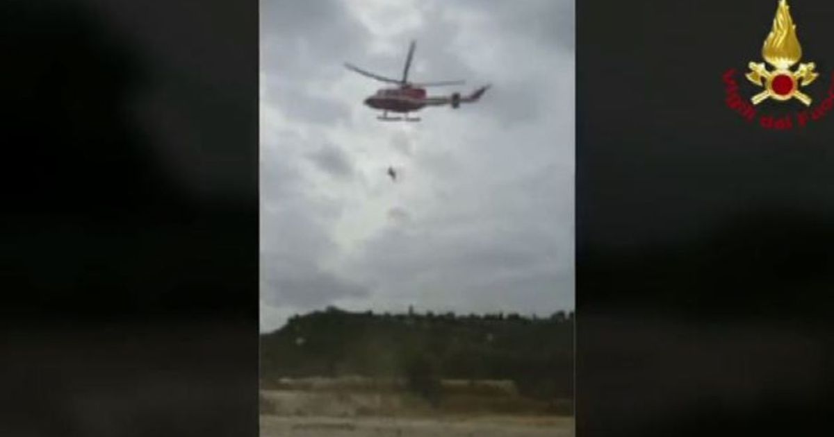 Nel viterbese un uomo salvato in elicottero nel fiume Marta