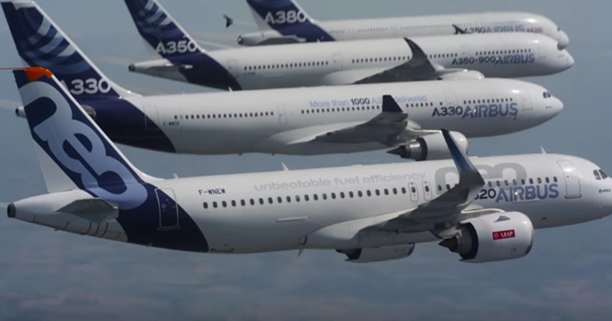 Quattro Airbus e il volo sincronizzato ad alta quota