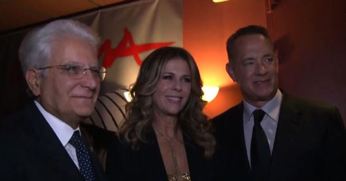 Mattarella saluta Tom Hanks e Raggi alla festa del cinema di Roma