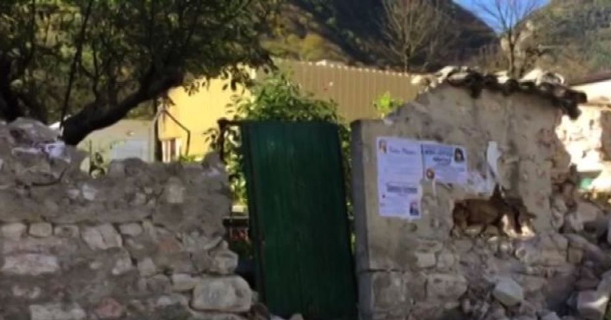 Sisma, la distruzione degli edifici nel comune di Visso