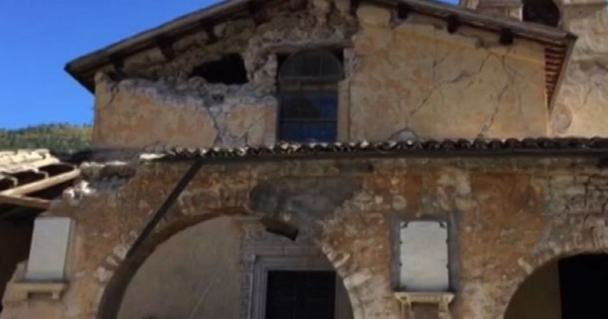 A Visso danneggiata la Chiesa di Sant’Antonio del XIV secolo